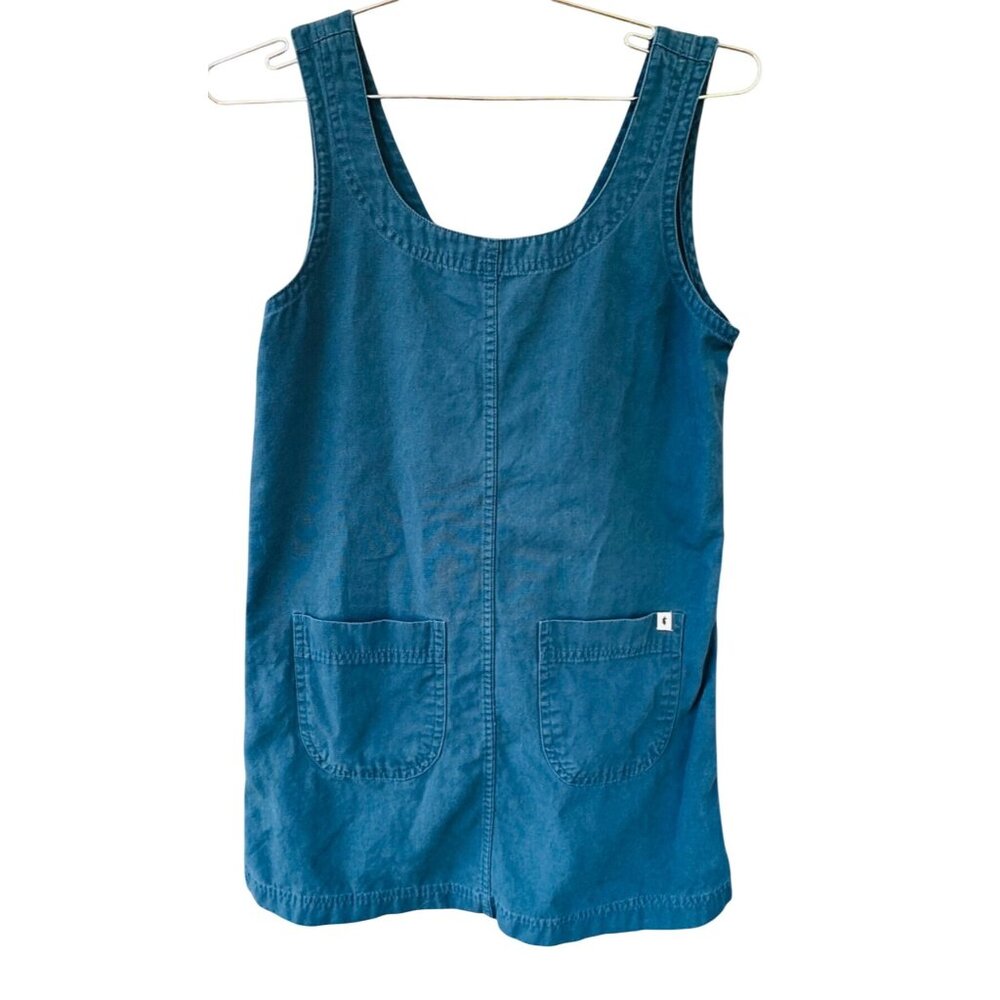 Cotopaxi Mercado Camp Shift  Dress Small 100% Organic Cotton Canvas Blue